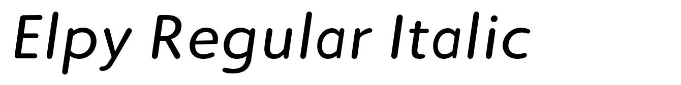 Elpy Regular Italic
